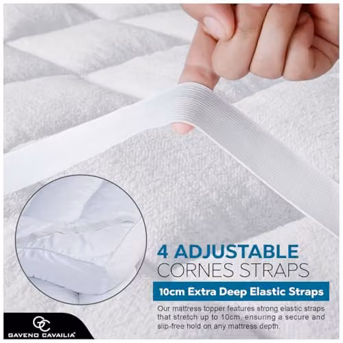 GC GAVENO CAVAILIA White Teddy Fleece Mattress Topper, Depth: 10 cm, W/D/H: 120 x 200 cm – 2