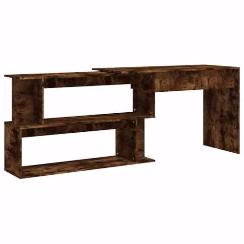 vidaXL Modern Corner Desk in Brown, W/D/H: 200 x 50 x 76 cm