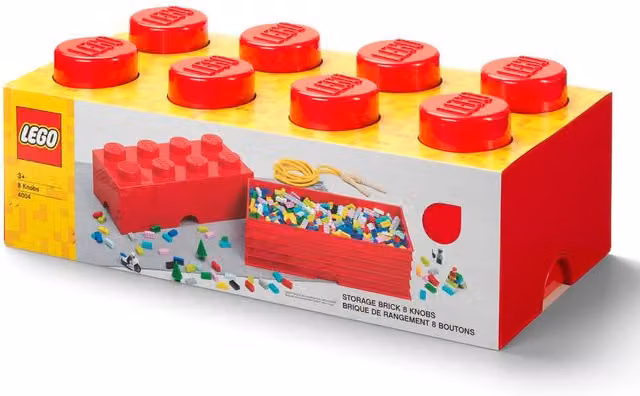 LEGO Red Stackable Brick Storage 8-Pack – 1