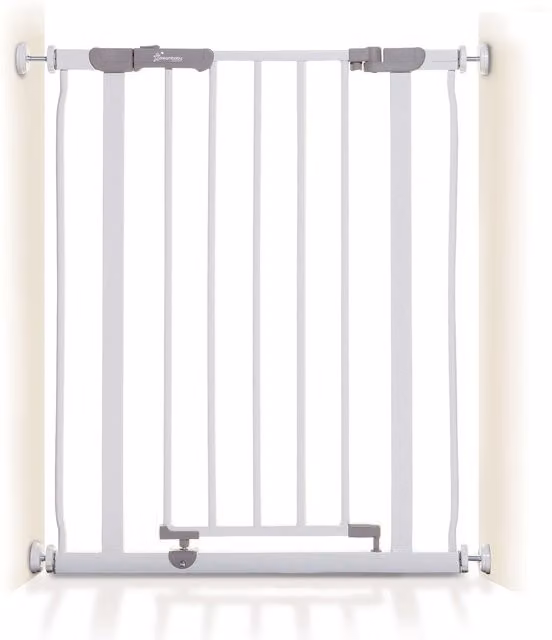 Dreambaby Ava Slimline No-Drill Swing Safety Gate for Doors and Stairs, White