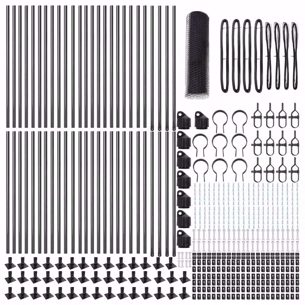 Berkfield Home Grey Steel Hexagon Fence, W/H: 0.8 x 100 m – 4