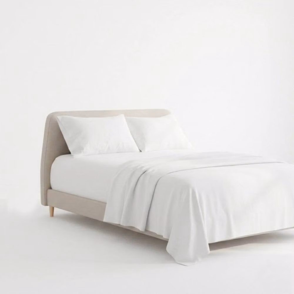 Snug City White Plain Brushed Cotton Flannelette Fitted Sheet, Flat Sheet and Matching Pillowcase Set, 180 x 200 cm – 2