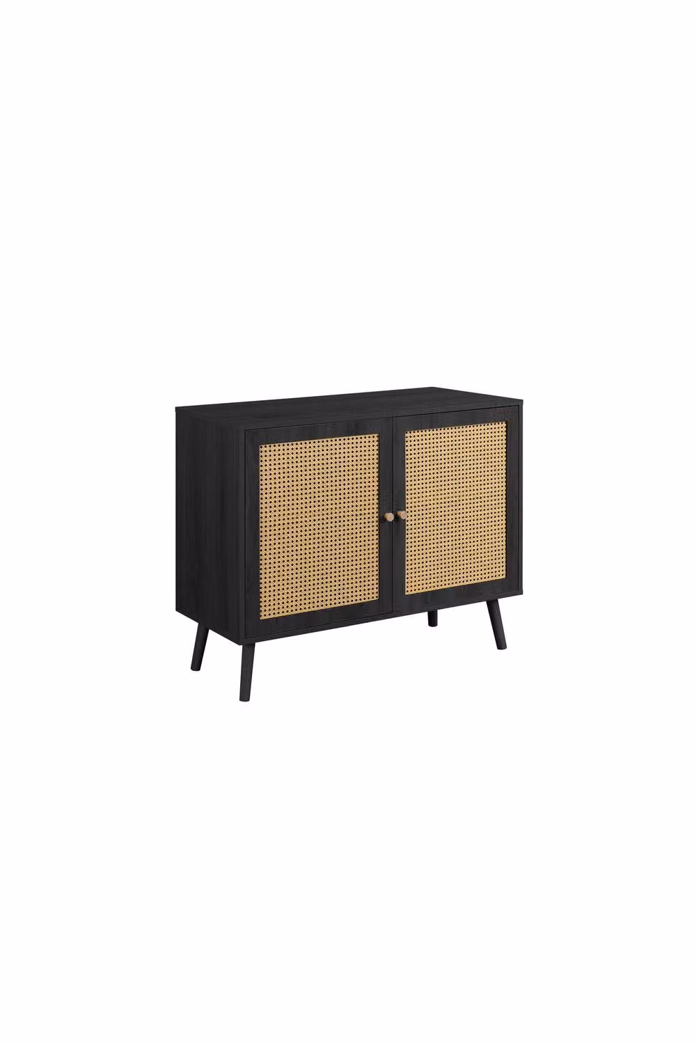 Birlea Croxley Modern 2 Door Black Rattan and Wood Sideboard – 5