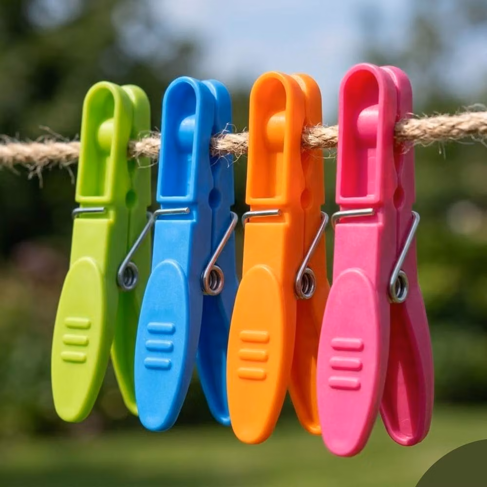 Bedsland 24 Pack Heavy Duty Plastic Clothes Pegs in Multicolour – 2