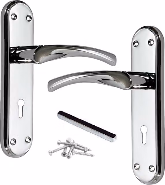 Betley Butterfly Door Handle in Chrome Silver