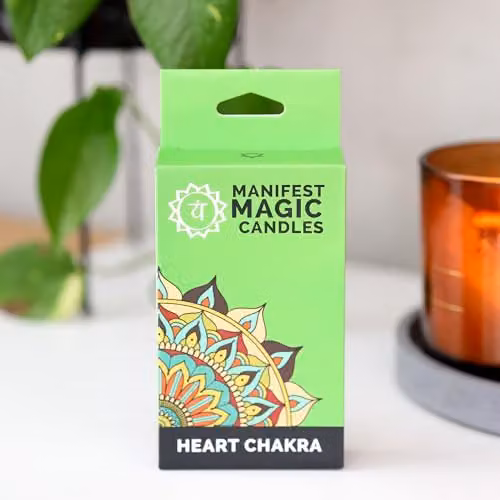 Ancient Wisdom Green Heart Chakra Manifest Magic Soy Wax Candles, Pack of 12 – 3