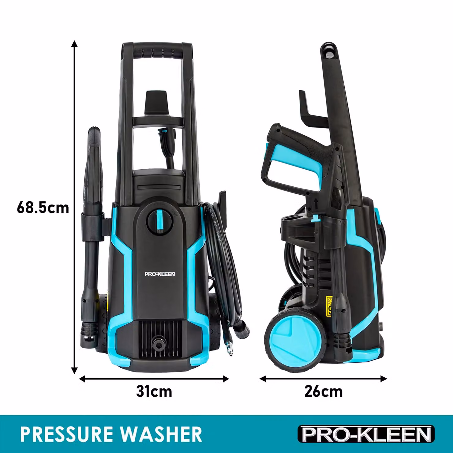ProKleen Electric Pressure Washer Power Cleaner in Black, 1.6kW, 135 Bar – 4