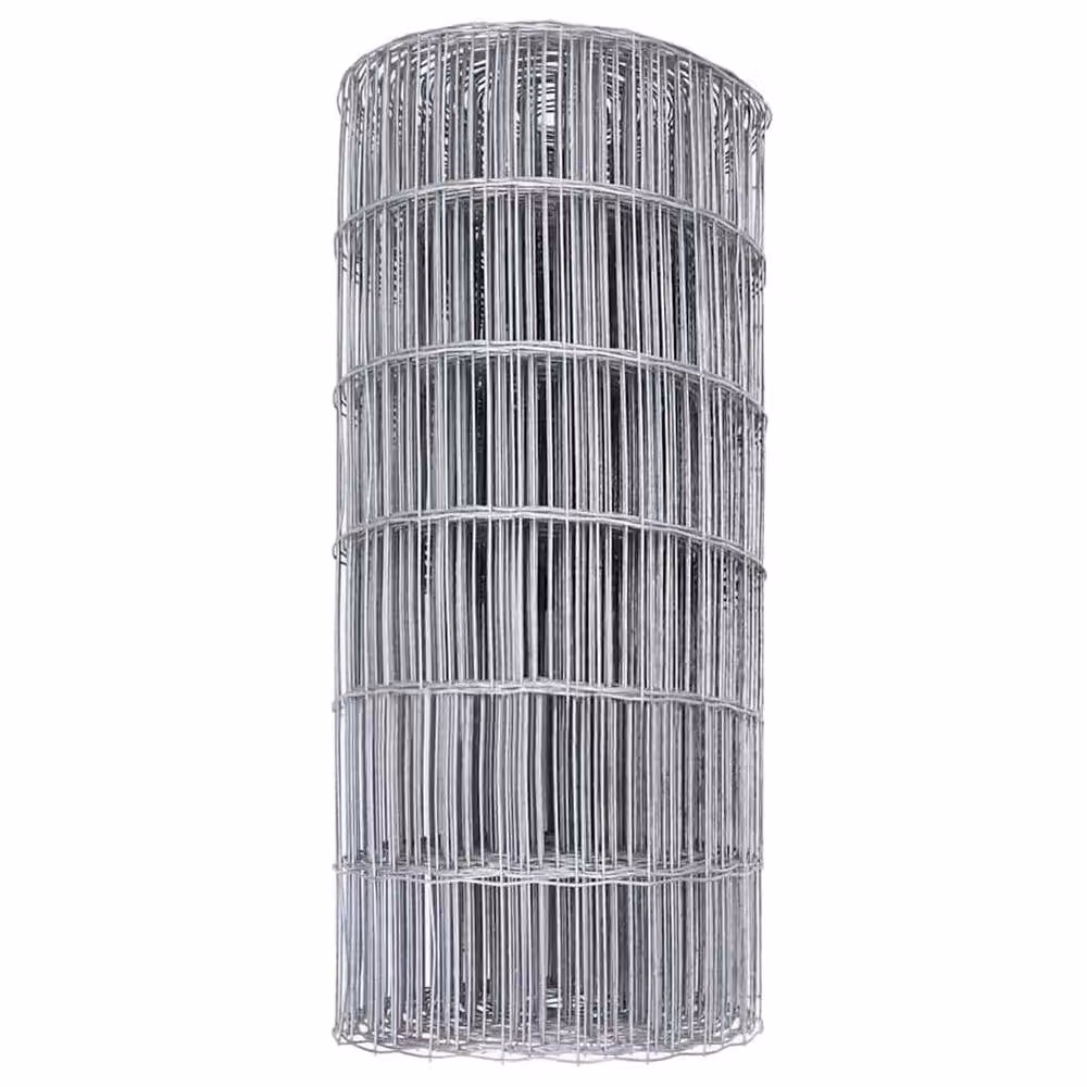 Berkfield Home Euro Fence Galvanised Steel Garden Fencing in Silver, W: 10 m, H: 0.8 m – 3