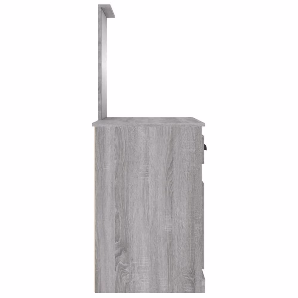 Berkfield Home Dressing Table with Mirror in Grey Sonoma, W/D/H: 90 x 50 x 132.5 cm – 3