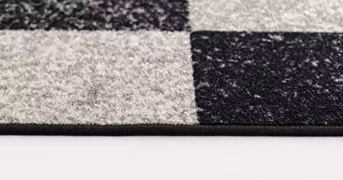 Serdim Rugs Black Geometric Square Kitchen and Hallway Mat, W/D/H: 67 x 120 cm, Washable, Non-Slip and Antistatic – 4
