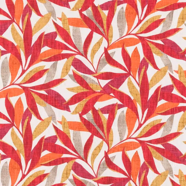 Terrys Mauritius Fabric Rosso in Red and Multicolour