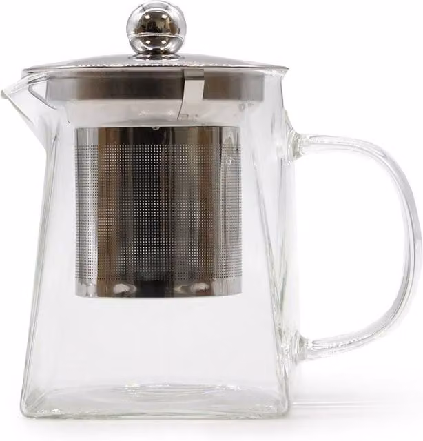 Four Candle Glass Infuser Teapot in Transparent, 350ml