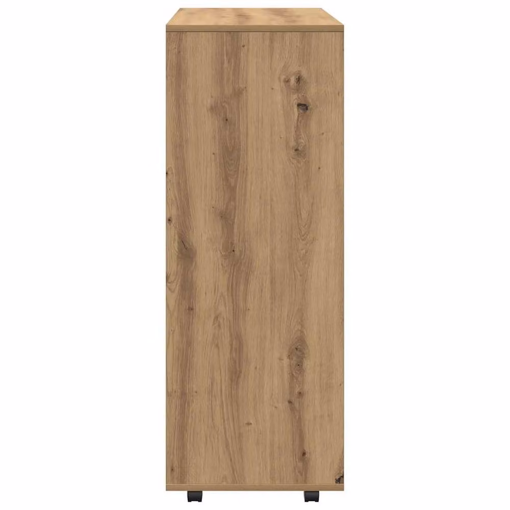 Berkfield Home Artisan Oak Wardrobe in Brown, W/D/H: 80 x 40 x 110 cm – 6