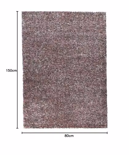 Bravich Pink Abstract Modern Blended Shaggy Rug, W: 80 cm, L: 150 cm – 2