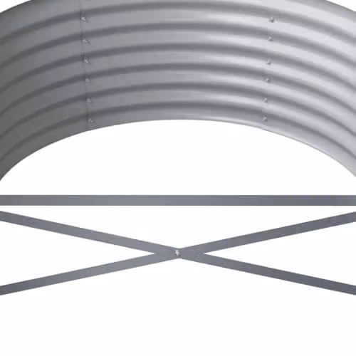 vidaXL Galvanised Steel Raised Bed in Anthracite, W: 224 cm, D: 80 cm, H: 36 cm – 3