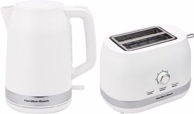 Hamilton Beach White Breakfast Bundle in Plastic