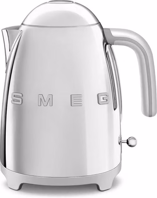 Smeg 50s Style Stainless Steel Gloss Kettle in Silver – 1