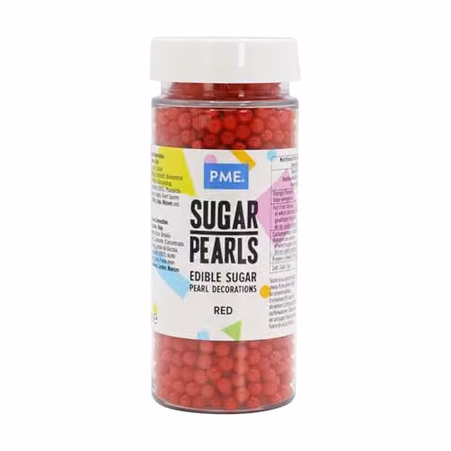 PME Red Sugar Pearls 100 g