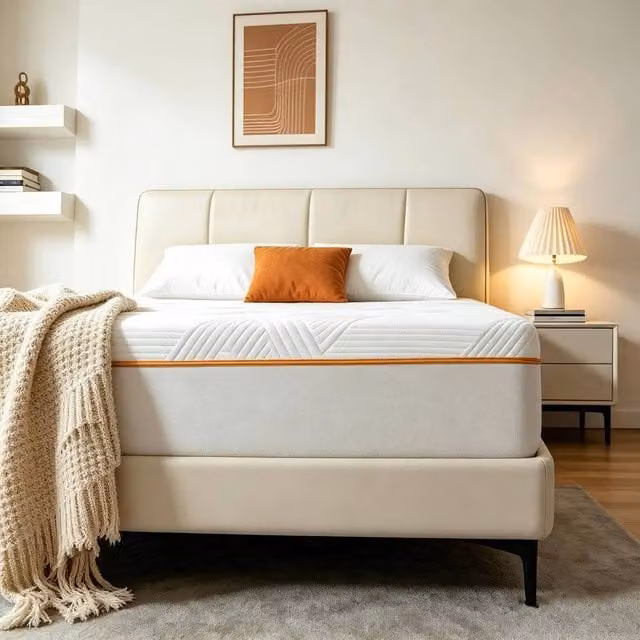Rolipo White Hybrid Memory Foam Mattress, Medium Firm, W/D/H: 140 x 200 x 20 cm – 1