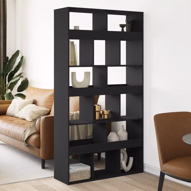 Berkfield Home Black Engineered Wood Room Divider W/D/H: 100 x 33 x 187.5 cm – 1