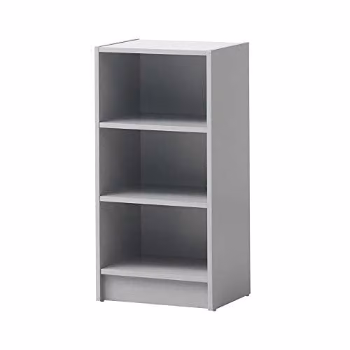 Timber Art Design UK 3 Tier Contemporary Open Bookcase and Display Shelving Unit, White, H80 x W40 x D30 cm