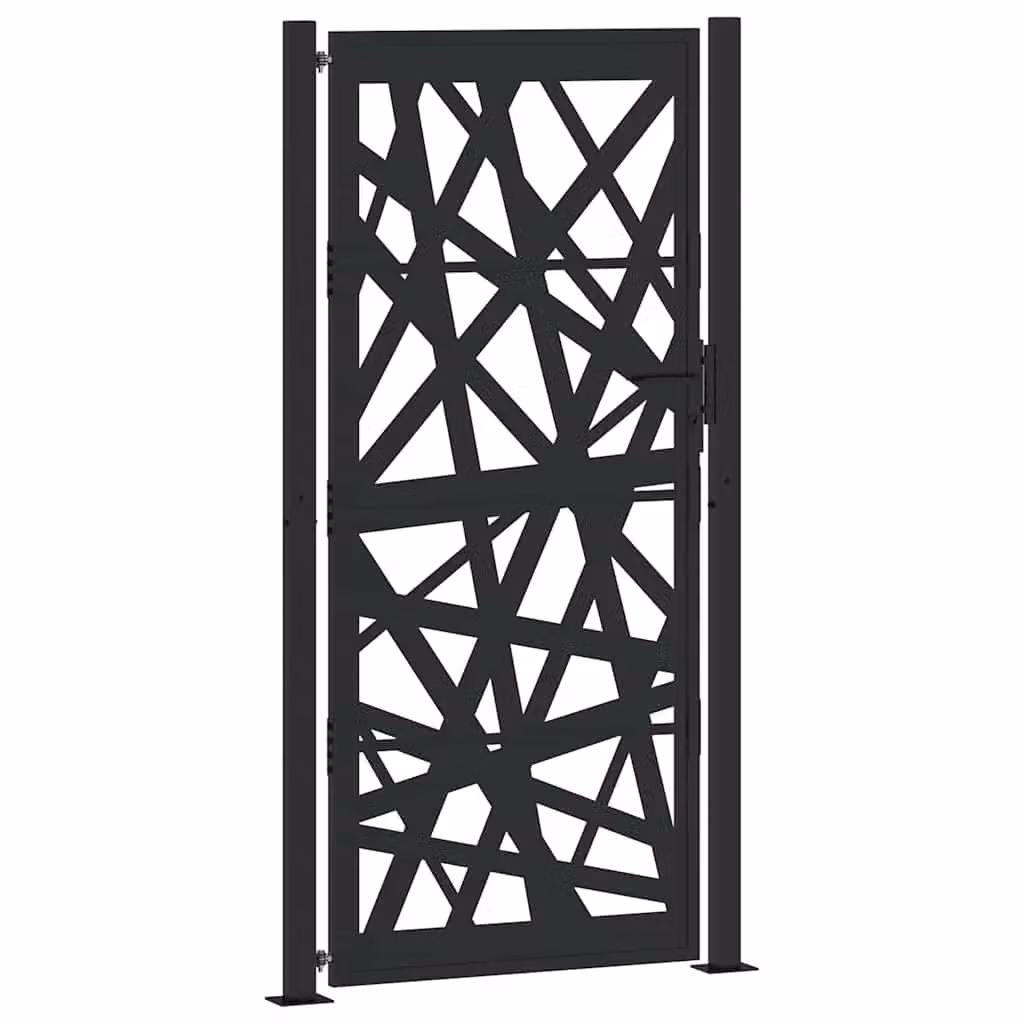 Berkfield Black Steel Garden Gate, W: 105 cm, H: 205 cm – 2