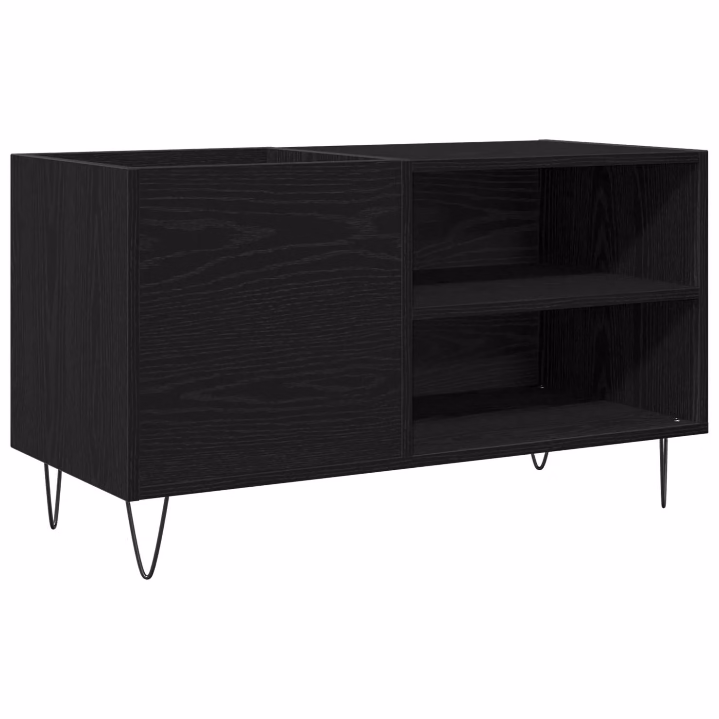 Berkfield Home Record Cabinet in Black Oak, W/D/H: 48 x 38 x 38 cm – 2