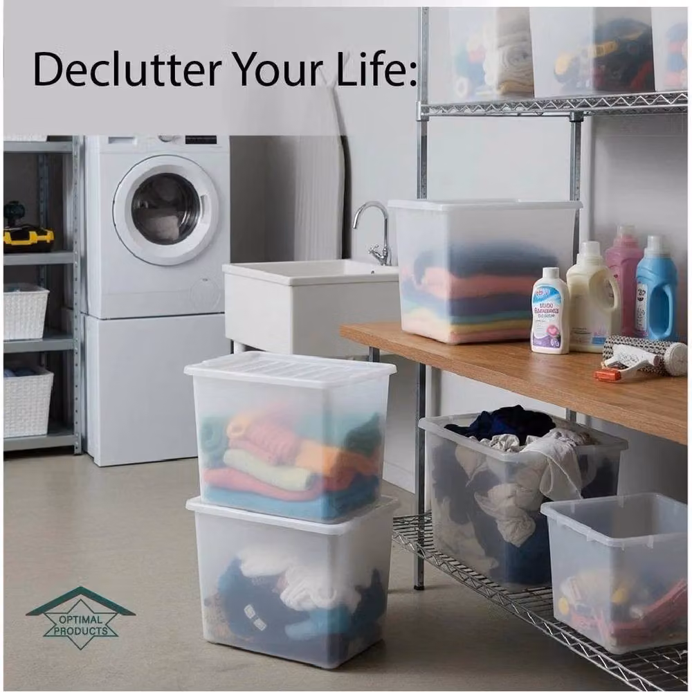 SPETLEK Large Transparent Plastic Storage Box with Lid – 3