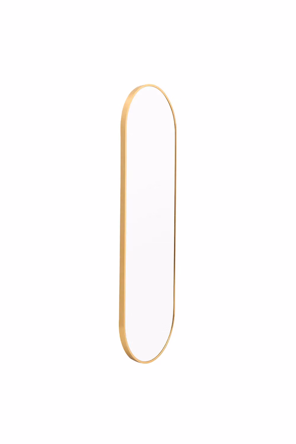 Living and Home Modern Oval Metal Full Length Wall Mirror in Gold, W/D/H: 120 x 40 x 1 cm – 2