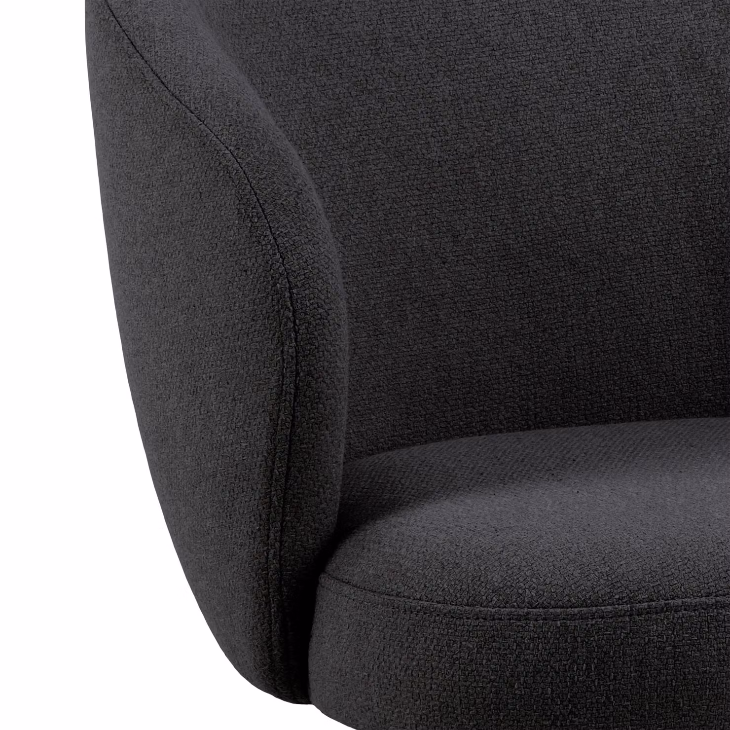 Furniture To Go Darlene Swivel Dining Chair with Armrests in Grey and Black Fabric – 7