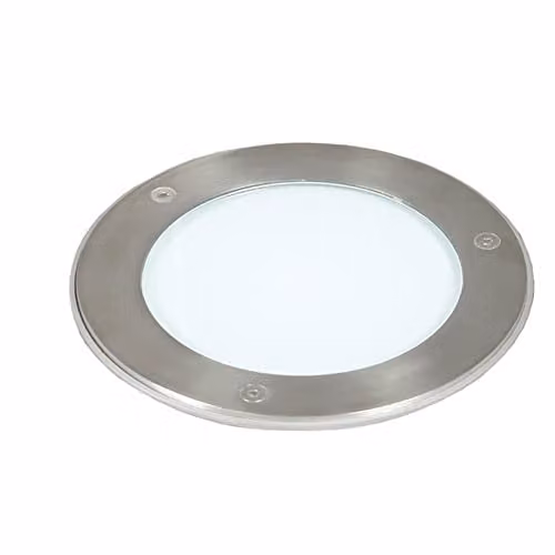 Netlighting Linea Verdace Round Recessed LED Outdoor Floor and Decking Light in Grey Aluminium IP67