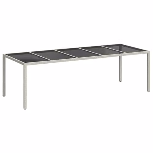 vidaXL Modern Garden Table in White Poly Rattan with Adjustable Feet W/D/H: 100 x 100 x 75 cm – 1
