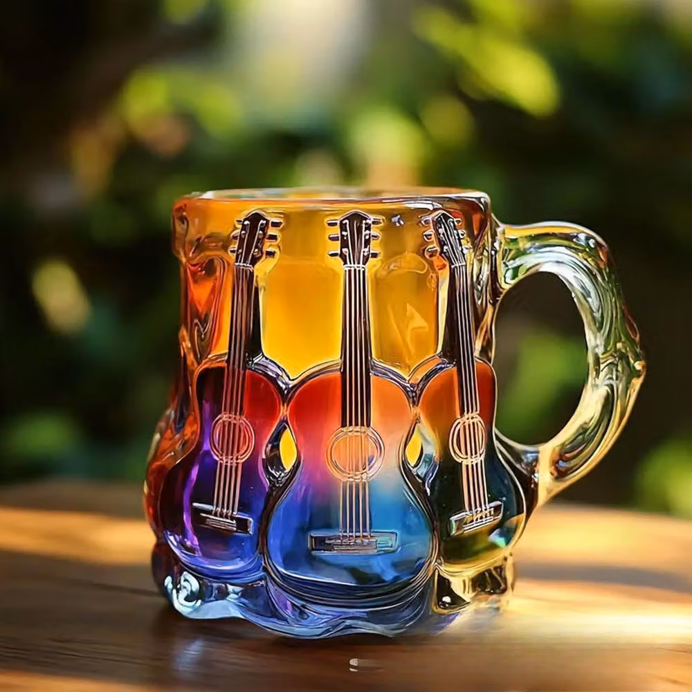 Quipulse Multicolour Painted Guitar Mug – 3