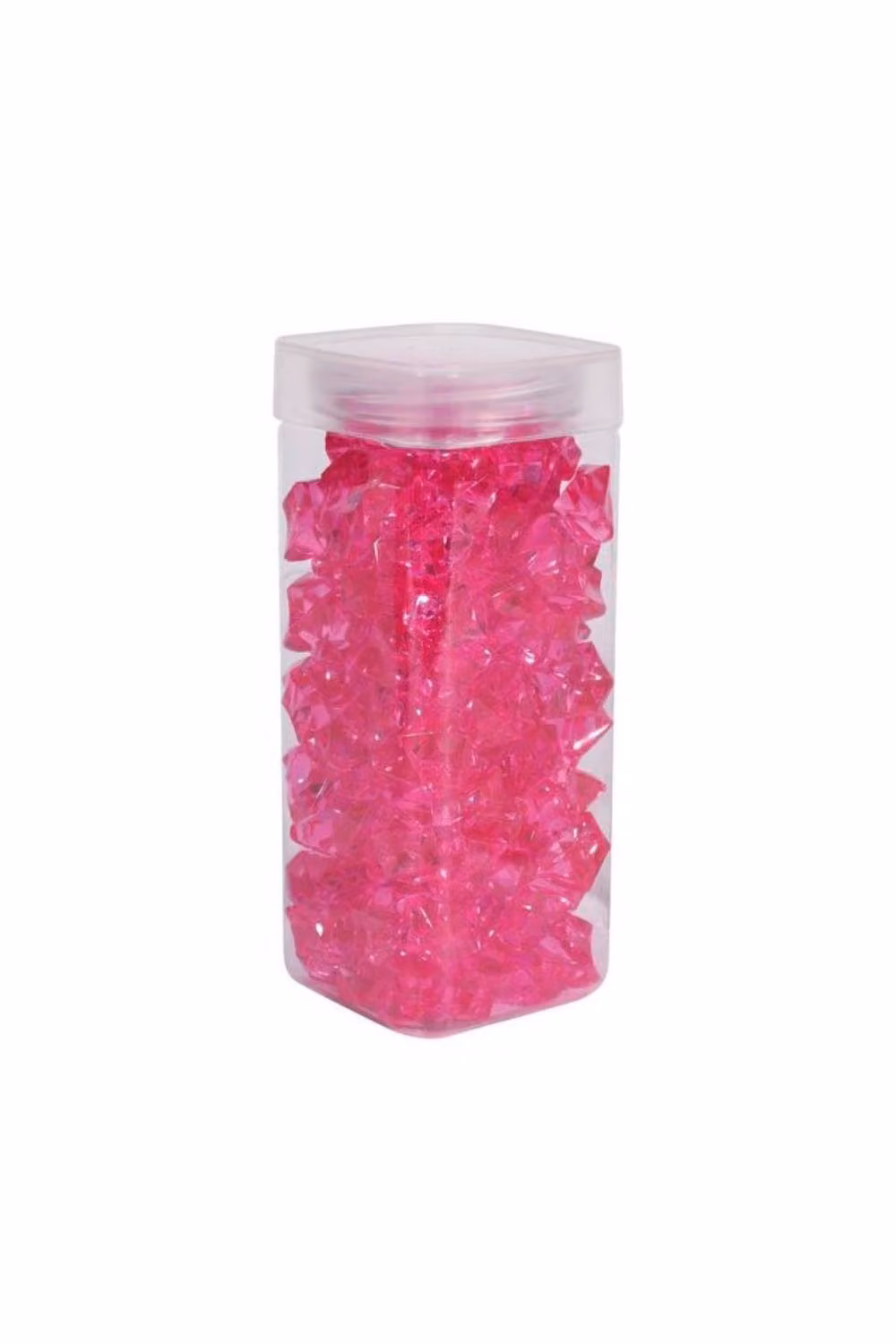 KDMD Pink Fuchsia Acrylic Stones in Square Jars, 2 Pack, 300g per Jar – 2