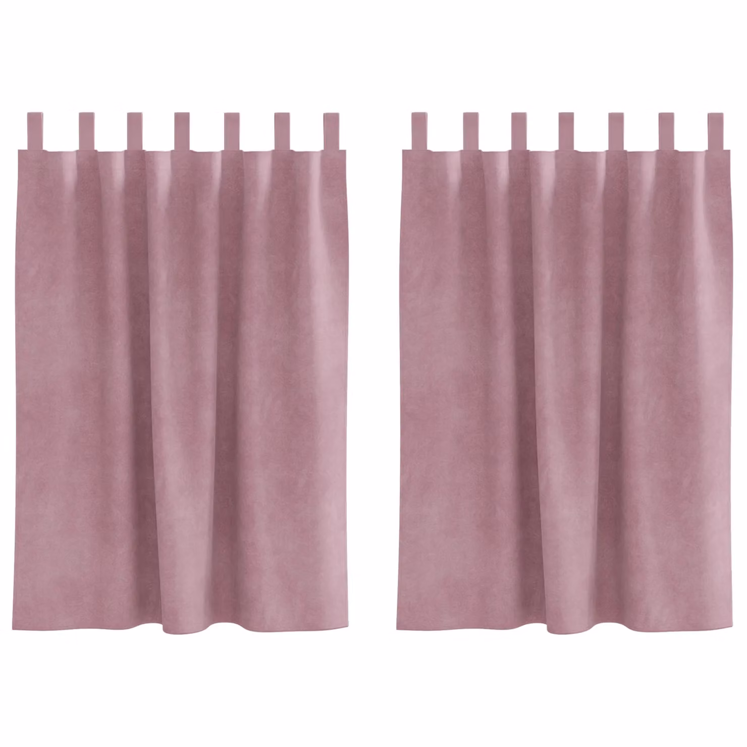 Berkfield Home Blackout Velvet Curtains with Hanging Loops, 2 Pack, Pink – 2