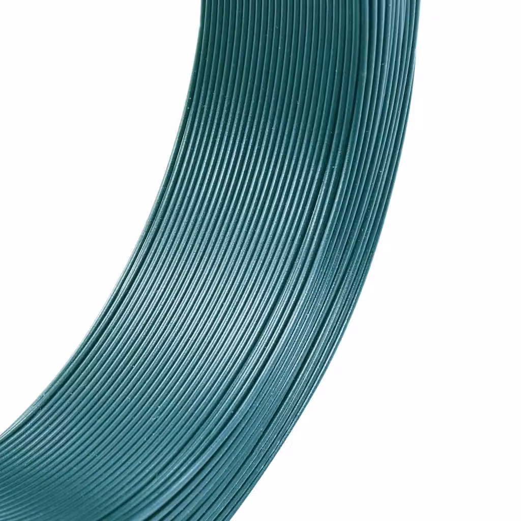 Berkfield Home Green Plastic Coated Steel Fence Binding Wire, 250 m, 0.9/1.4 mm – 2