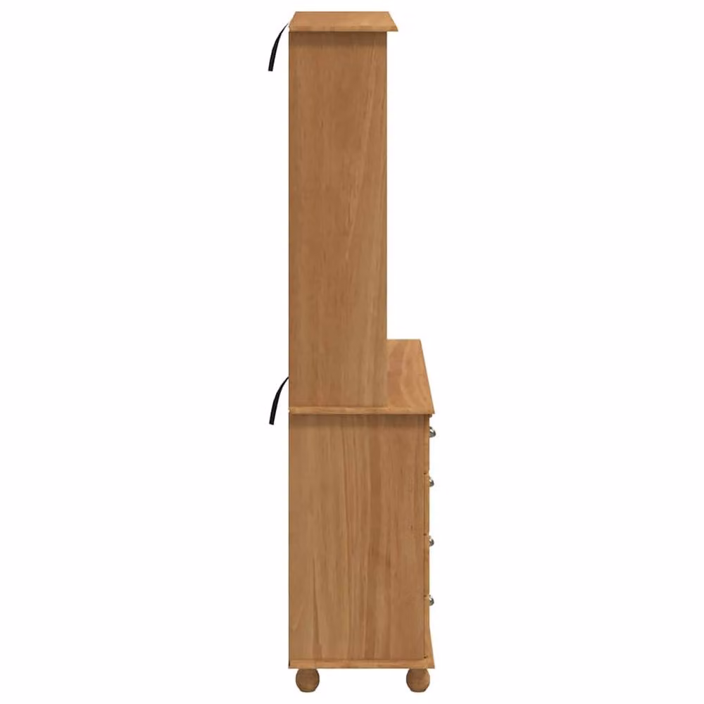 Berkfield Home ASKIM Hutch in Honey Brown Solid Wood Pine, W/D/H: 91 x 40 x 183 cm – 3
