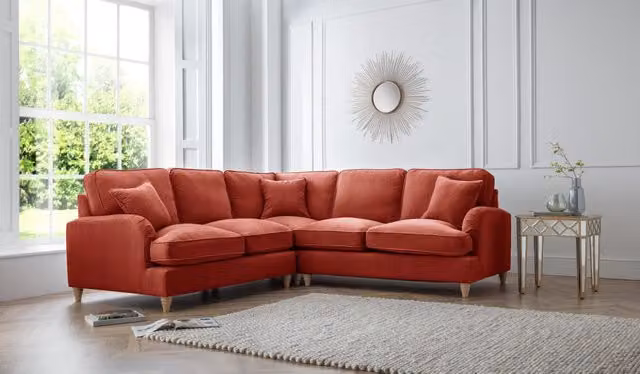 The Great Sofa Company Orla 2 Corner L-Shape Sofa in Terracotta