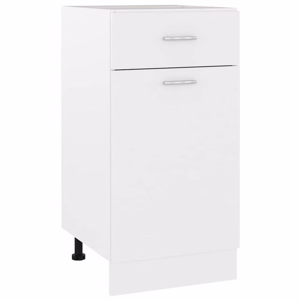 Berkfield Home White Freestanding Drawer Bottom Cabinet, W/D/H: 40 x 46 x 81.5 cm