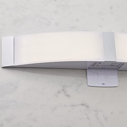 Netlighting Onan Modern LED Bathroom Wall Light in Chrome and White with Glass, IP44 Rated – 2