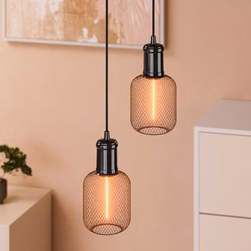 Osram Decor LED Straw Filament Square 2D Bulb, E27, 3.5W, 110lm, 1800K Warm White, Black Transparent Glass, Diameter: 100 mm – 2