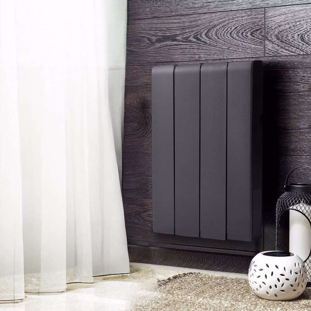 FORGEVIO Black Wall Mounted Electric Convector Panel Heater, W: 106 cm, D: 16.02 cm, H: 42.84 cm – 4
