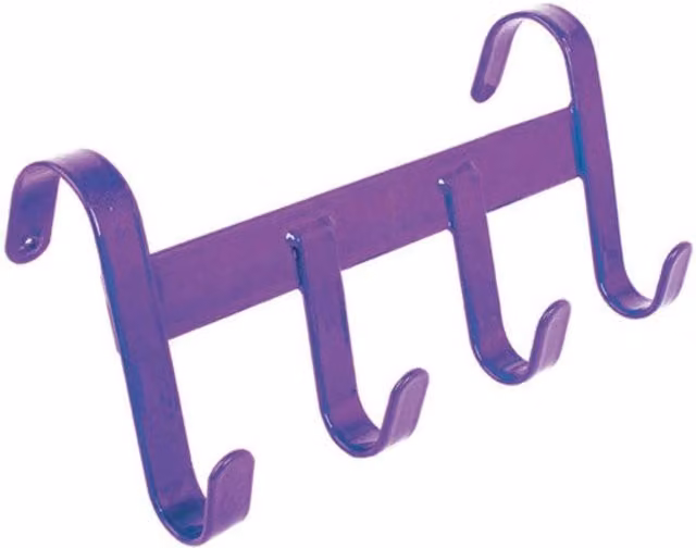 Betley Butterfly Four Hook Stable Hanger in Purple Steel
