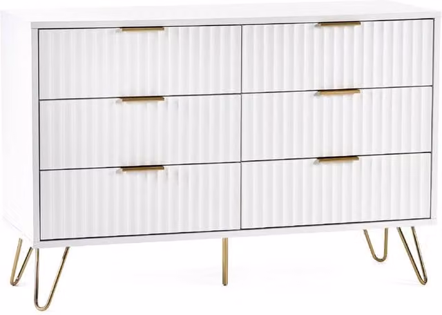 Cheshire Premium Siena 6 Drawer Chest in White