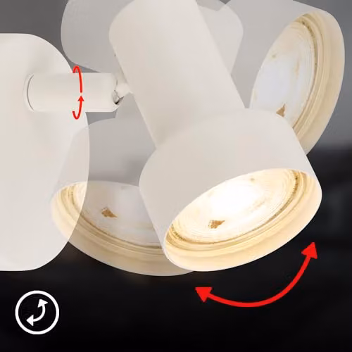 Briloner Adjustable White Wall Light with GU10 Socket, W/D/H: 8 x 10.5 cm – 5