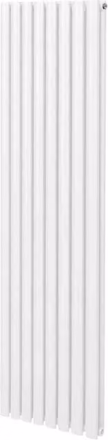 Monstershop Oval Column Steel Radiator in White, H 180 cm x W 48 cm