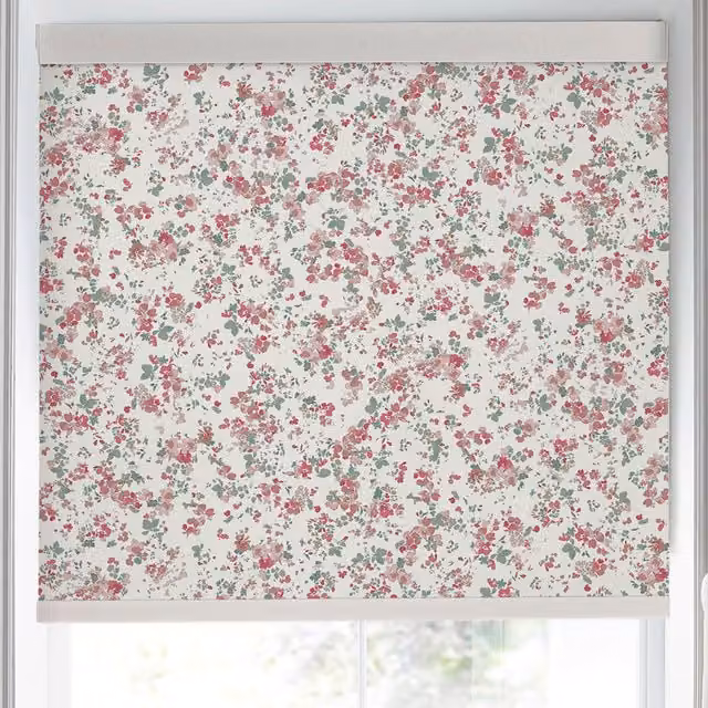 Laura Ashley Blossoms Made to Measure Blackout Roller Blind in Blush Pink Floral Pattern