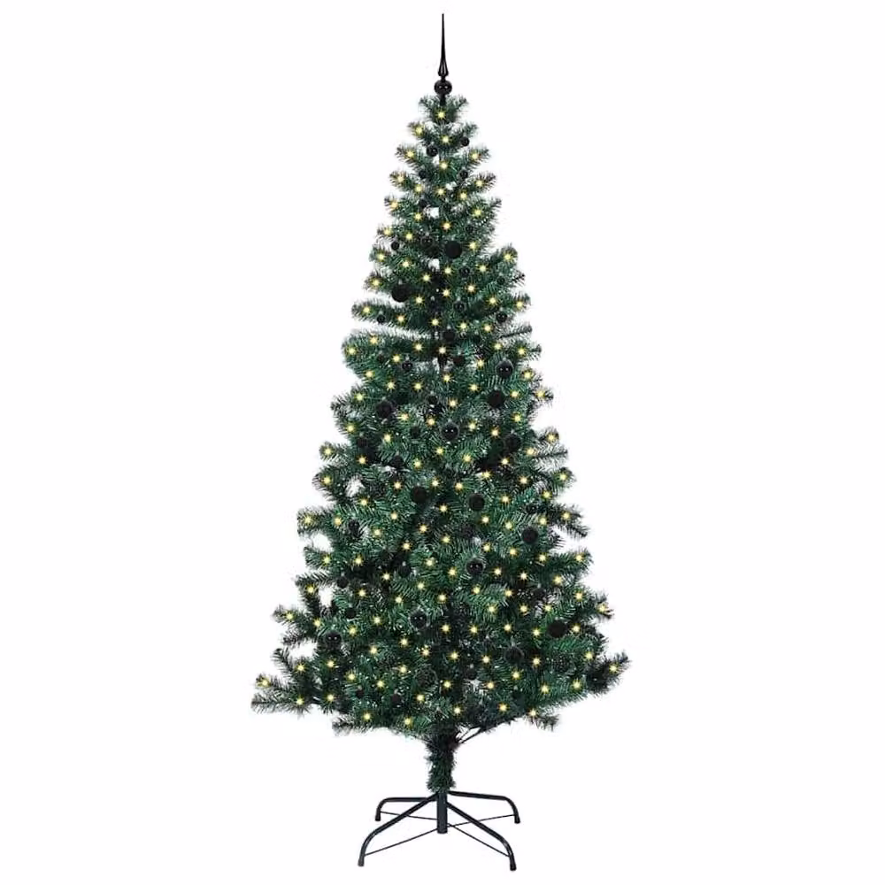 Berkfield Home Pre-lit Artificial Christmas Tree, Green, Height: 240 cm – 3