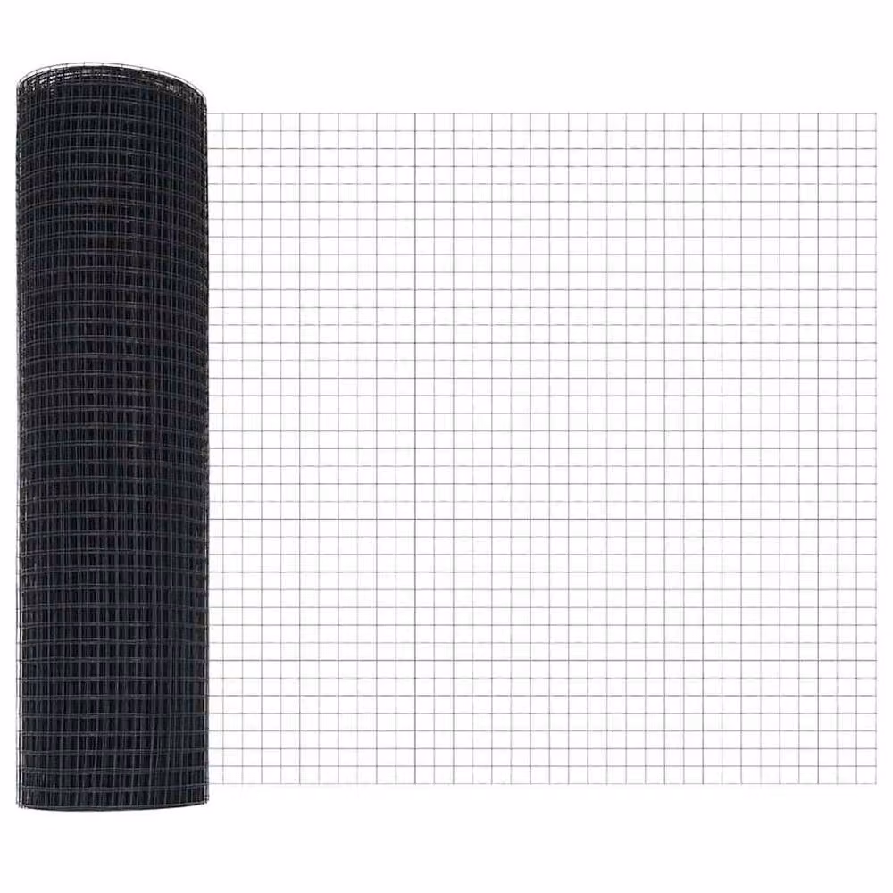Berkfield Home Grey PVC-Coated Steel Single-Bar Welded Wire Fence, 0.5 x 100 m – 4