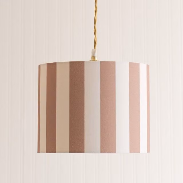 ValueLights Callie Small Colour Clash Round Fabric Ceiling Drum Lamp Shade and LED Bulb in Multicolour